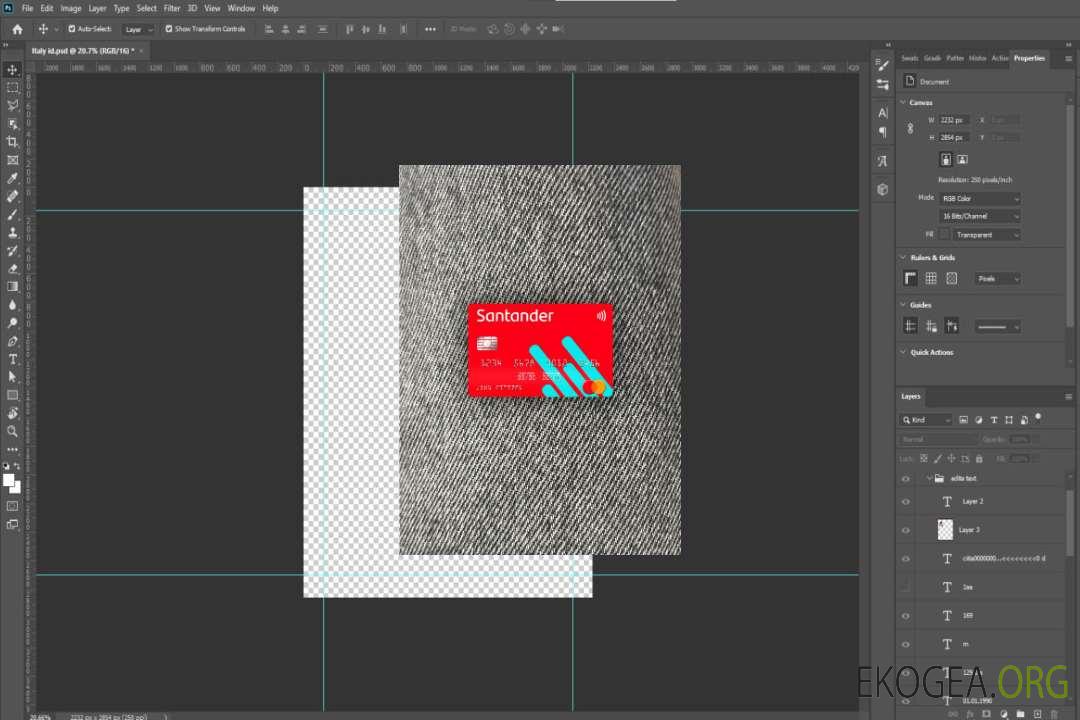 USA Santander Bank mastercard photolook , template